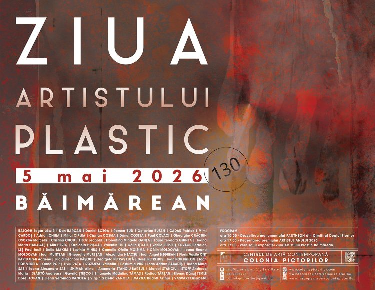 Ziua Artistului Plastic Băimărean 2026: 130 de ani de tradiție artistică sărbătoriți la Colonia Pictorilor Baia Mare