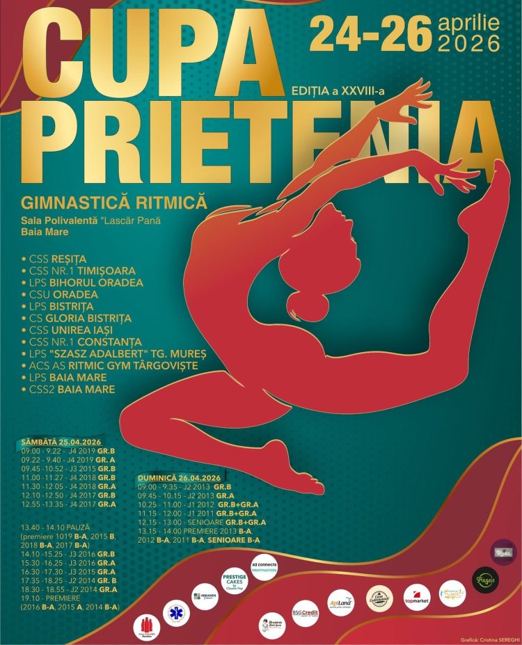 Spectacol de grație și performanță la Baia Mare: „Cupa Prietenia” revine cu o ediție de excepție