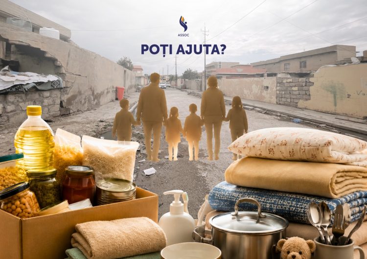 Campanie umanitară în Baia Mare pentru o familie de refugiați din Irak. ASSOC face apel la sprijinul comunității
