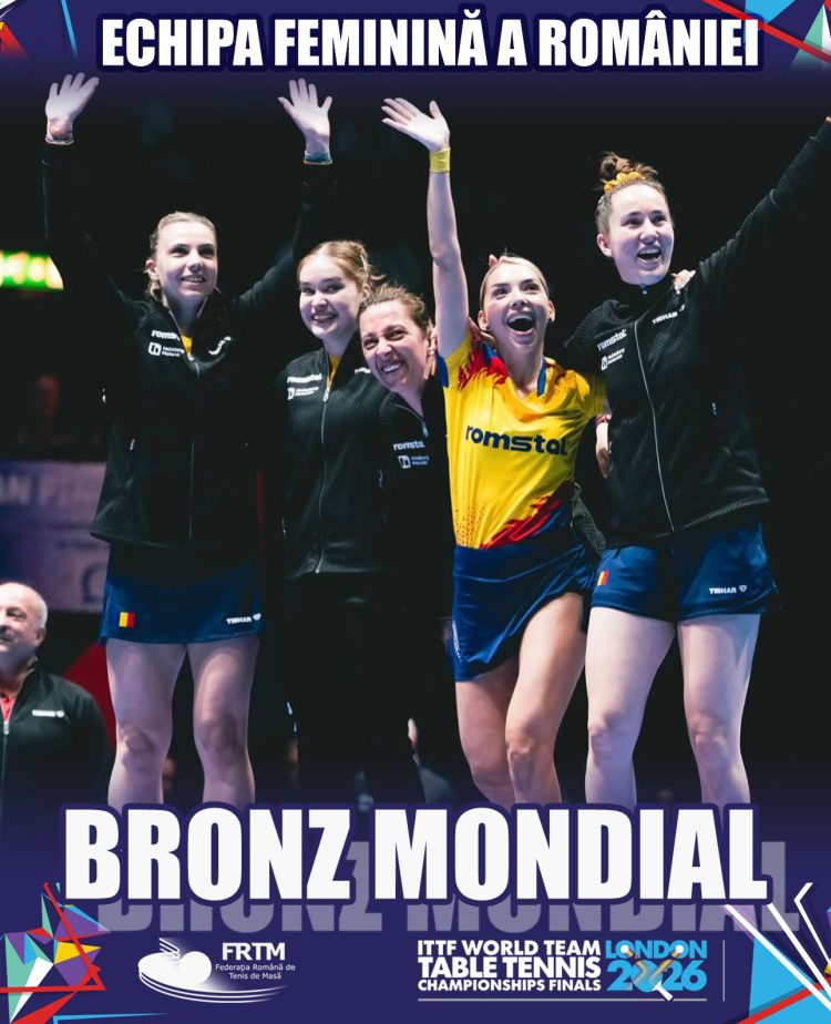 Învinsă de China în semifinale, naționala feminină de tenis de masă a României rămâne cu medalia de bronz