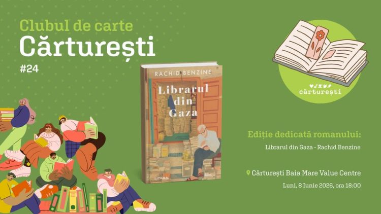 Club de carte la Cărturești Baia Mare: discuții despre romanul „Librarul din Gaza”