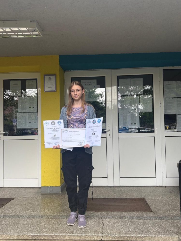 Performanțe remarcabile pentru o elevă a Colegiului de Arte din Baia Mare la olimpiadele de științe exacte