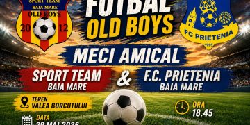 Meci amical de old boys pe terenul din Valea Borcutului