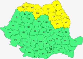 ANM anunță vreme severă în Maramureș – Cod galben de de ploi torenţiale, vânt puternic și grindină