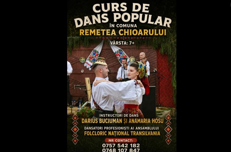 Tradițiile prind viață în Remetea Chioarului! Încep cursurile de dans popular pentru copii și tineri