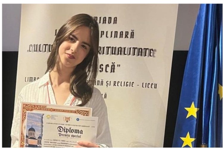 Fostă elevă a Școlii Profesionale Fărcașa, premiată la etapa națională a Olimpiadei „Cultură și spiritualitate românească”