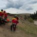 Motociclist accidentat pe un traseu din Runcu, recuperat de salvamontiști