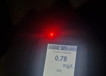 0,78 mg/l alcool pur în aerul expirat, tânăr oprit de polițiști în Baia Sprie
