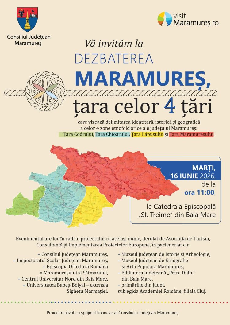 Dezbatere dedicată identității și patrimoniului cultural al județului Maramureș, la Baia Mare