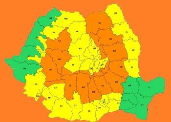 Avertizare meteo: ploi torențiale, vijelii și grindină în mare parte din țară. Maramureșul, sub Cod Galben