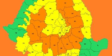 Avertizare meteo: ploi torențiale, vijelii și grindină în mare parte din țară. Maramureșul, sub Cod Galben