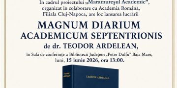 Baia Mare: Teodor Ardelean își lansează volumul „Magnum Diarium Academicum Septentrionis”