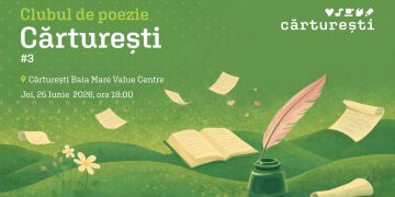 Clubul de Poezie Cărturești revine la Baia Mare cu o nouă întâlnire dedicată iubitorilor de literatură
