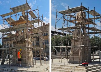 Statuia Minerului, un simbol al Băii Mari, va fi readus la strălucirea de odinioară