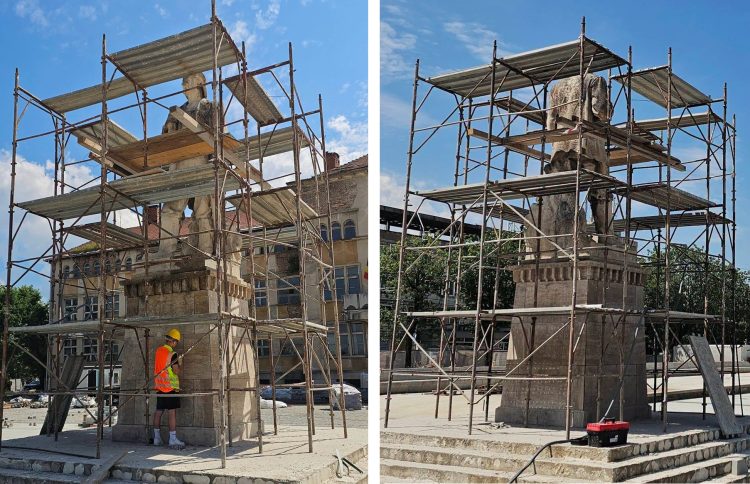Statuia Minerului, un simbol al Băii Mari, va fi readus la strălucirea de odinioară