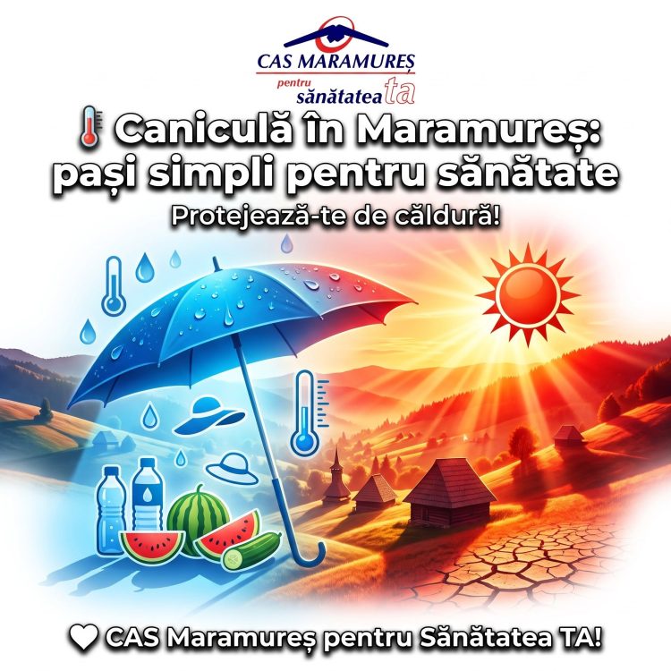 CAS Maramureș: Recomandări pentru protejarea sănătății în zilele de caniculă