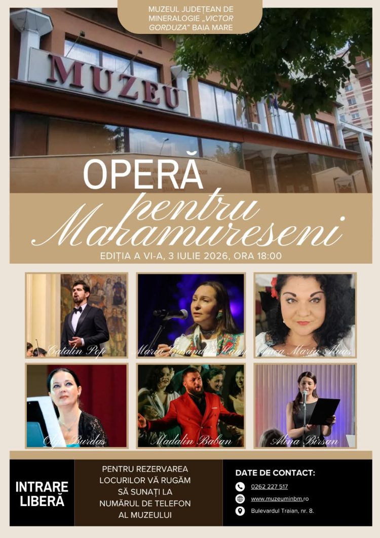 „Opera pentru Maramureșeni” – seară dedicată muzicii de operă și marilor emoții artistice