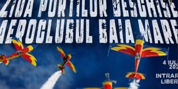 Ziua Porților Deschise la Aerodromul Baia Mare: show aviatic, mașini retro și distracție pentru întreaga familie