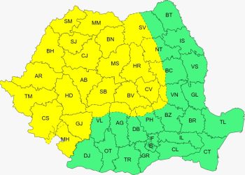 Cod galben de vijelii și instabilitate atmosferică în Maramureș. Vânt de până la 80 km/h și grindină