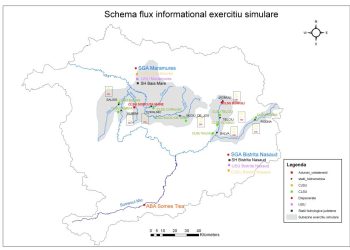 Exercițiu de simulare a inundațiilor în Maramureș și Bistrița-Năsăud. Sunt testate procedurile de intervenție și alarmare a populației