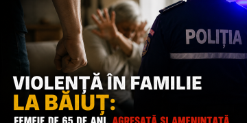 Violență în familie la Băiuț: femeie de 65 de ani, agresată și amenințată de propriul fiu