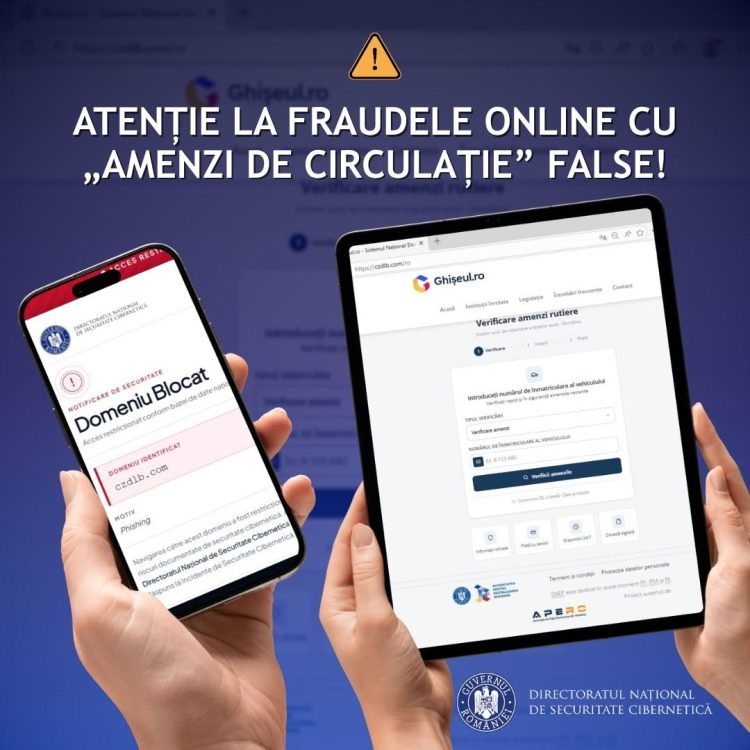 Atenție la mesajele false despre amenzi rutiere! Poliția avertizează asupra unei noi tentative de fraudă online