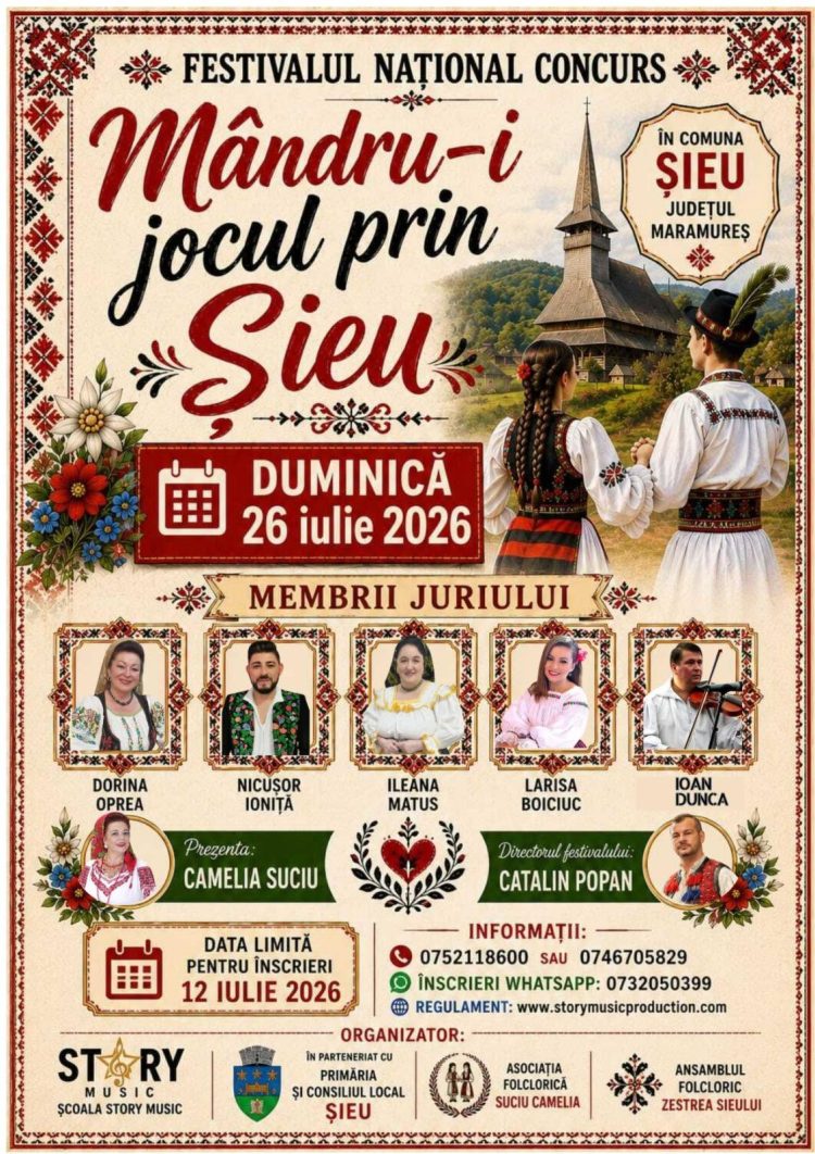 Comuna Șieu găzduiește prima ediție a Festivalului-Concurs Național „Mândru-i jocu’ prin Șieu”