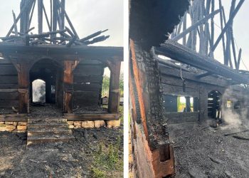 Prima reacție a Episcopiei Maramureșului și Sătmarului, după incendiul de la biserica de lemn din Posta