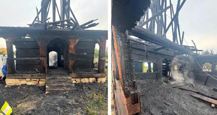Prima reacție a Episcopiei Maramureșului și Sătmarului, după incendiul de la biserica de lemn din Posta