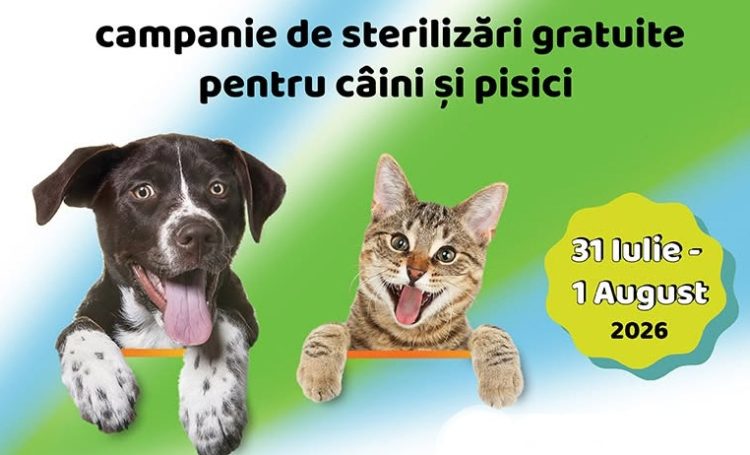 Campanie gratuită de sterilizare pentru câini și pisici în comuna Groși