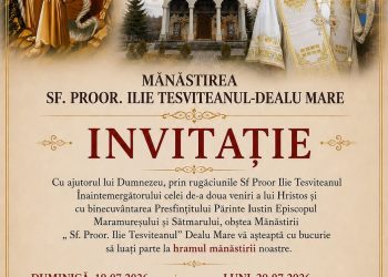Mănăstirea „Sfântul Proroc Ilie Tesviteanul” Dealu Mare își sărbătorește hramul. Credincioșii sunt invitați la slujbele din 19 și 20 iulie
