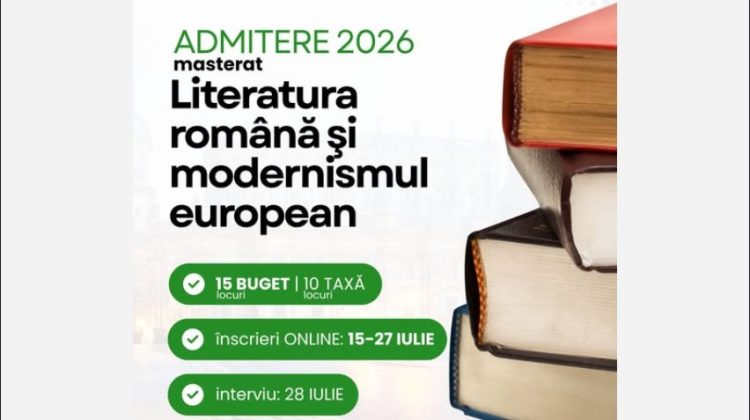 Facultatea de Litere din Baia Mare dă startul admiterii la masteratul „Literatura Română și Modernismul European”