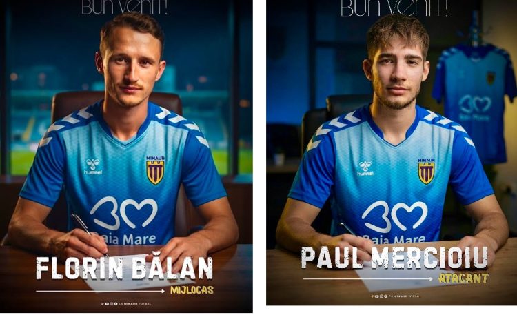 Fotbal. Florin Bălan și Paul Mercioiu au semnat cu CS Minaur Baia Mare