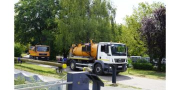 Remedierea avariei la conducta Dn 800 mm din Parcul Dacia