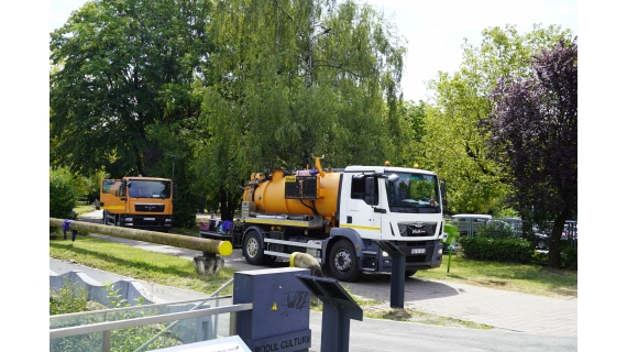 Remedierea avariei la conducta Dn 800 mm din Parcul Dacia