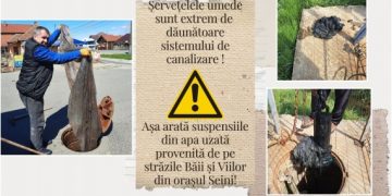 SEMNAL DE ALARMĂ! – Servețelele umede crează cele mai mari probleme la sistemul de canalizare!