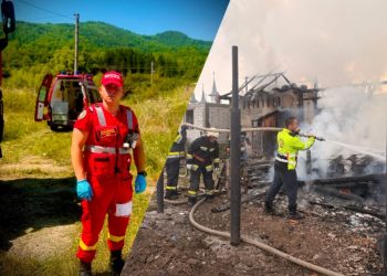 Erou în timpul liber: Plutonierul Alexandru Chira a sărit în ajutor la incendiul din Rogoz și a intervenit alături de pompierii voluntari