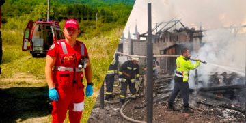 Erou în timpul liber: Plutonierul Alexandru Chira a sărit în ajutor la incendiul din Rogoz și a intervenit alături de pompierii voluntari