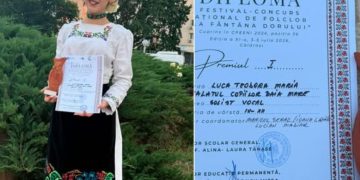 Premiul I pentru Maramureș! Teodora Dănțăușa a impresionat la Festivalul Național „La Fântâna Dorului”