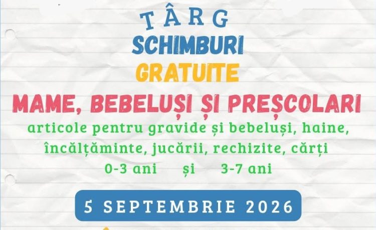 Târg gratuit de schimburi pentru mame și copii, organizat în Baia Mare
