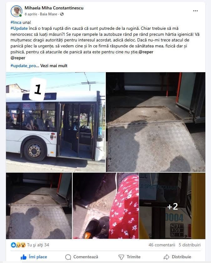 O băimăreancă în scaun rulant cere verificarea rampelor de acces din autobuzele URBIS: „Accesibilitatea înseamnă siguranță, nu doar existența unei rampe”