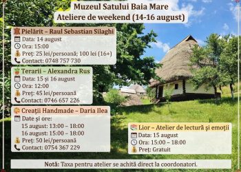 Trei zile de ateliere și tradiții la Muzeul Satului din Baia Mare