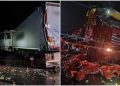 Accident între două TIR-uri pe Autostrada A10. Un șofer a rămas încarcerat