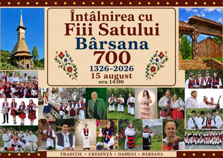 Bârsana sărbătorește 700 de ani de istorie. „Fiii satului” sunt chemați acasă, la o mare întâlnire a comunității