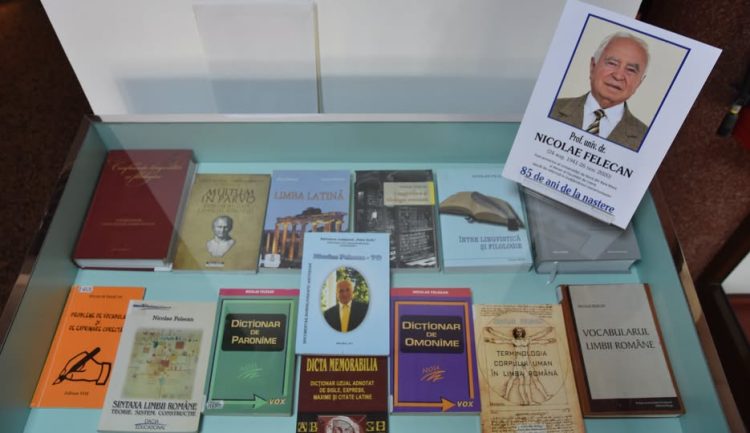 85 de ani de la nașterea reputatului filolog băimărean Nicolae Felecan – Omagiat printr-o vitrină de carte la Biblioteca „Petre Dulfu”