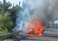 Incendiu la intrarea în Dănești dinspre Cavnic. Șoferii sunt sfătuiți să evite zona – foto