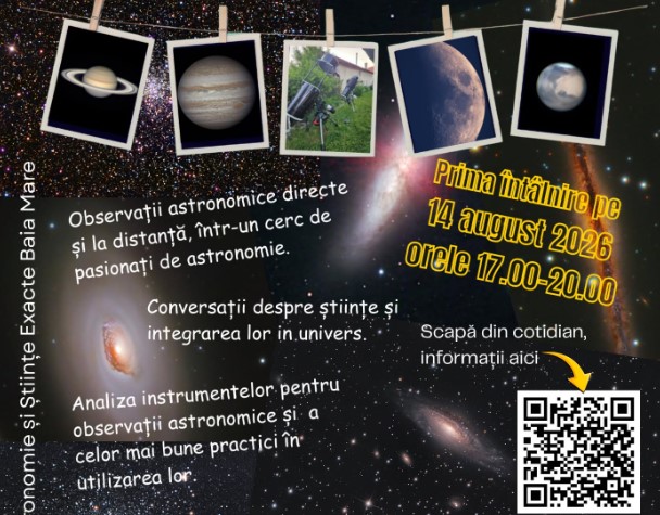 Luna și Venus, observate live la Planetariul Baia Mare