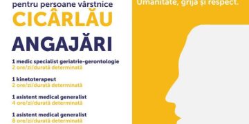 Locuri de muncă în Maramureș! ASSOC angajează personal pentru îngrijirea vârstnicilor din Cicârlău
