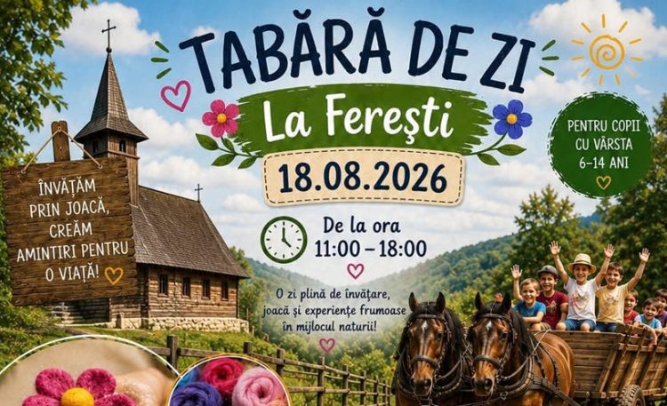 Tabără de zi pentru copii, la Ferești – O zi de joacă, tradiție și aventură în mijlocul naturii