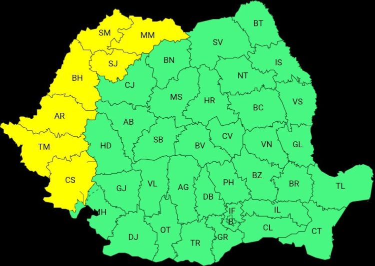 Maramureșul intră iarăși sub Cod galben de caniculă – Maxime de 34 de grade și nopți tropicale
